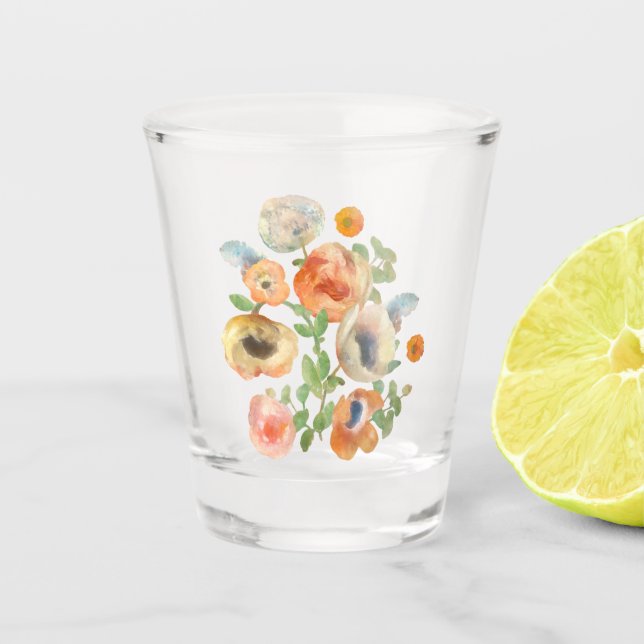 Vaso De Chupito Bouquet naranja Spring Flowers (Anverso)