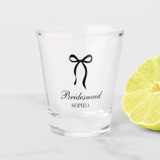 Vaso De Chupito Bow Classic Old Money Wedding Favor (Anverso)