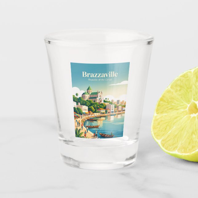 Vaso De Chupito Brazzaville República del Congo (Anverso)