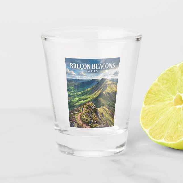 Vaso De Chupito Brecon Beacons Gales (Anverso)