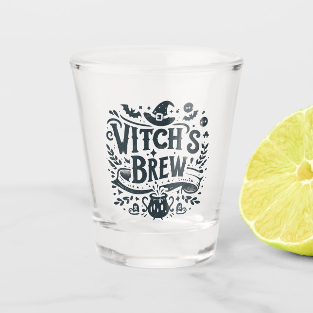 Vaso De Chupito Brew de bruja- Halloween (Anverso)