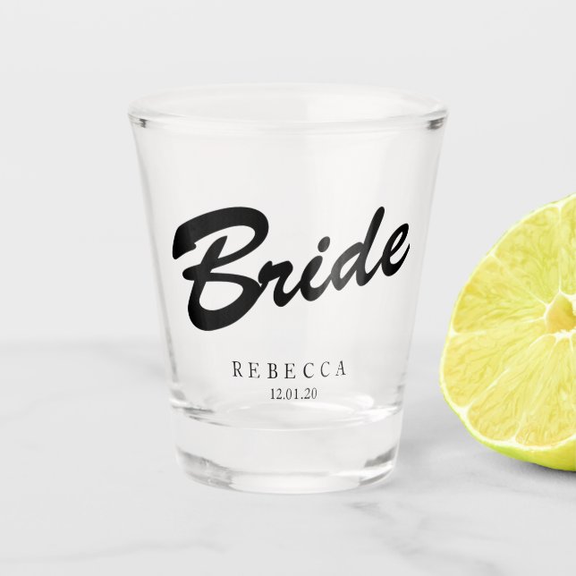 Vaso De Chupito Bride Bachelorette Party Personalizado (Anverso)