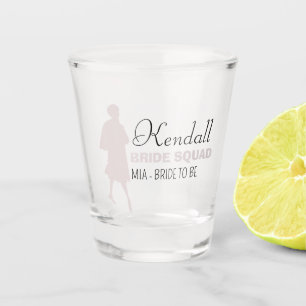 Vaso De Chupito Bride Squad   Bachelorritas de color rosa caliente