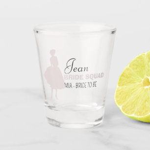 Vaso De Chupito Bride Squad   Bachelorritas de color rosa caliente