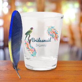 Vaso De Chupito Bridesmaid Favor Vintage Parakeet