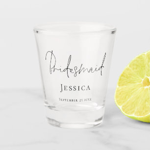 Vaso De Chupito Bridesmaid Gift Script Name Boda Fecha