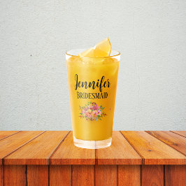 Vaso De Chupito Bridesmaid | Moderna Floral personalizada