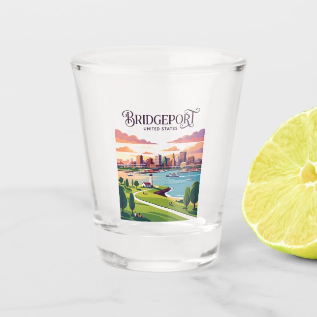Vaso De Chupito Bridgeport Connecticut (Anverso)