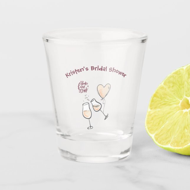 Vaso De Chupito Brindis de boda con nombre personalizado  (Anverso)