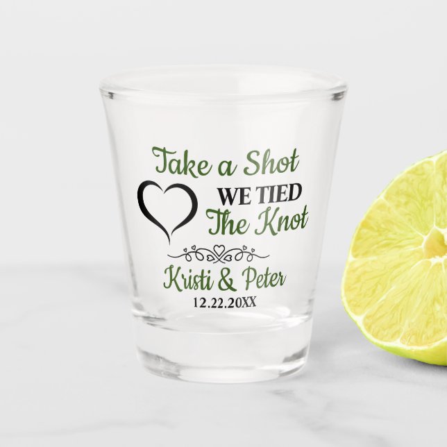 Vaso De Chupito Brindis de Boda Toma Un Trago (Anverso)
