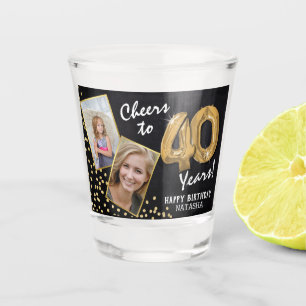 Vaso De Chupito Brindis por los Años Cumpleaños 40 2 Foto