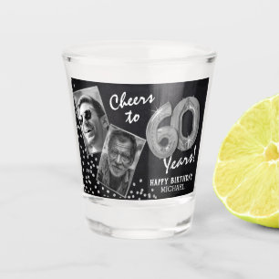 Vaso De Chupito Brindis por los Años Cumpleaños 60 2 Foto