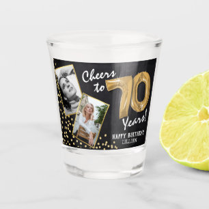 Vaso De Chupito Brindis por los Años Cumpleaños 70 2 Foto