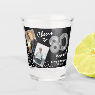 Vaso De Chupito Brindis por los Años Cumpleaños 80 2 Foto