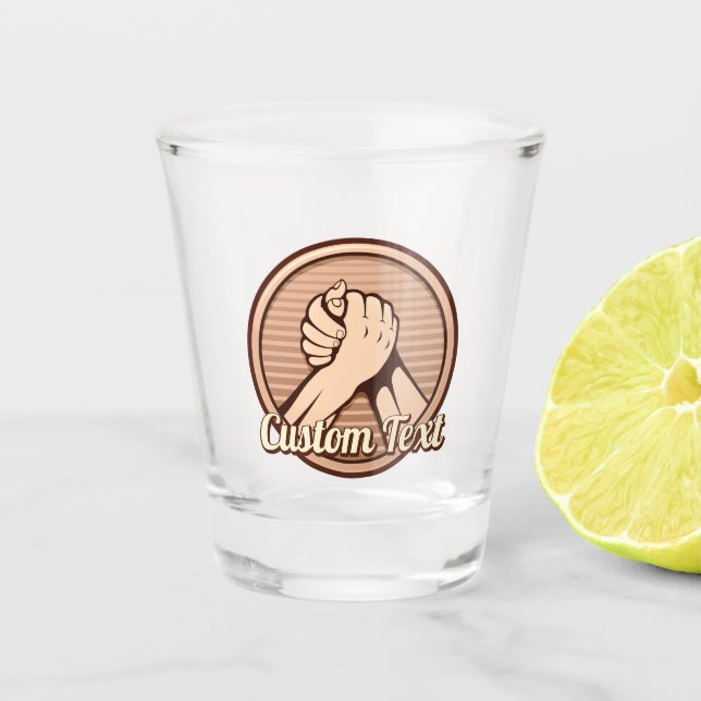 Vaso De Chupito Bronce en lucha armada (Anverso)