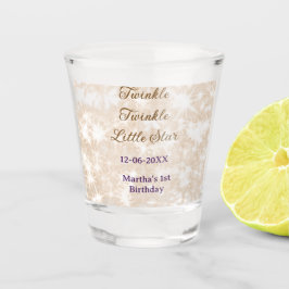 Vaso De Chupito Brown glitter twinkle twinkle little star birthday