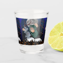 Vaso De Chupito Bruja espeluznante y casa embrujada Halloween🌙