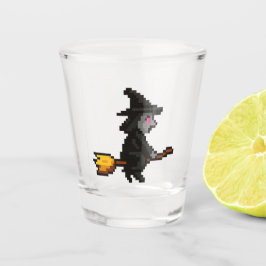 Vaso De Chupito Bruja Retro de 8 bits