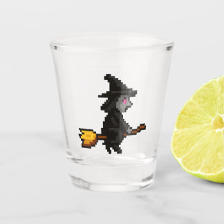 Vaso De Chupito Bruja Retro de 8 bits