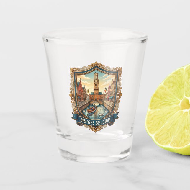 Vaso De Chupito Brujas Bélgica (Anverso)