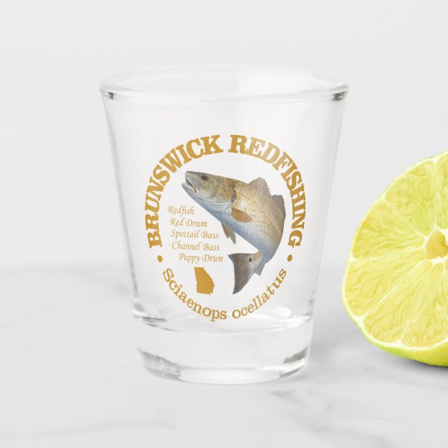 Vaso De Chupito Brunswick GA (pelirroja) (Anverso)