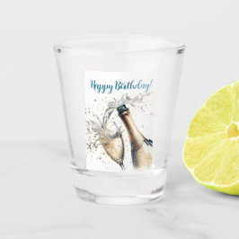 Vaso De Chupito Bubbly champagne Happy Birday