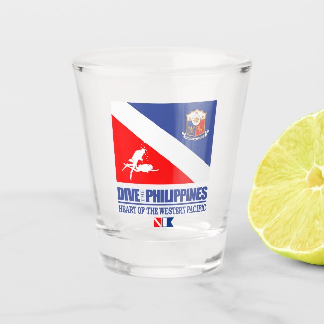 Vaso De Chupito Bucear en Filipinas (sq.) (Anverso)