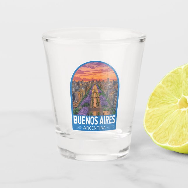 Vaso De Chupito Buenos Aires Argentina Viaje de arte (Anverso)