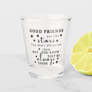 Vaso De Chupito Buenos Amigos Son Como Estrellas: Arte de Citas de