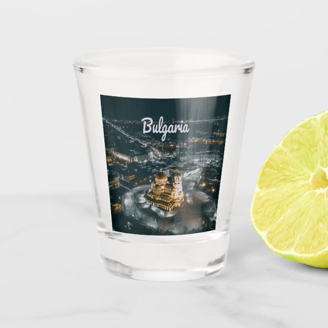 Vaso De Chupito Bulgaria Capital Sofía Alejandro Nevsky (Anverso)