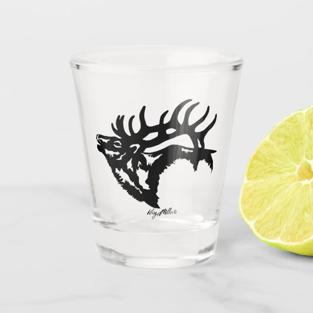 Vaso De Chupito Bull Elk (Anverso)