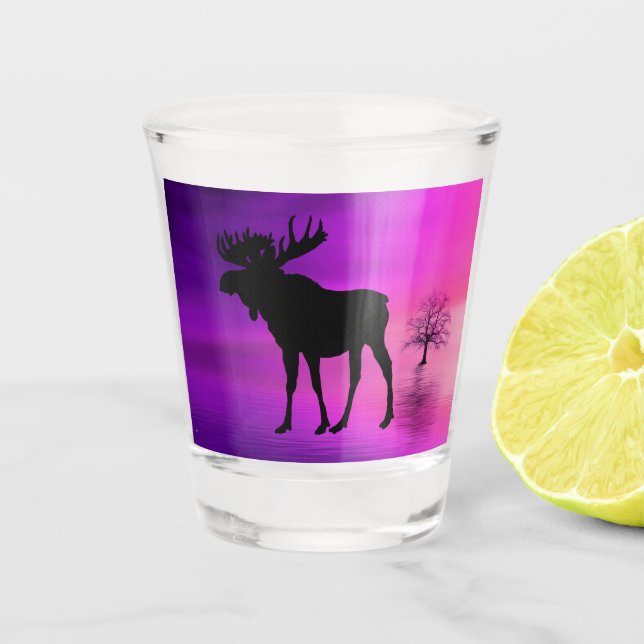 Vaso De Chupito Bull Moose Silhouette (Anverso)