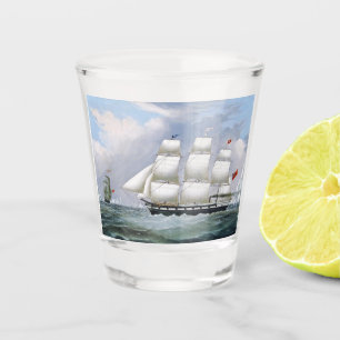Vaso De Chupito Buques balleneros alemanes Diana y Anne 1800