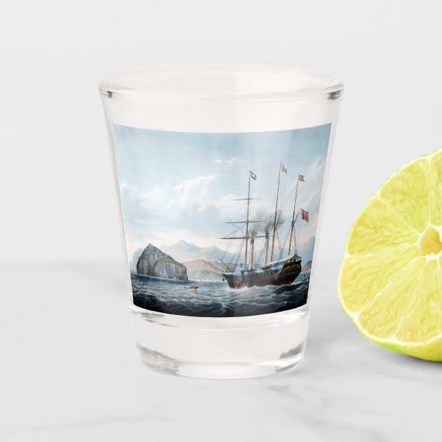 Vaso De Chupito Buques de vapor de P&O Bentinck 1844 (Anverso)