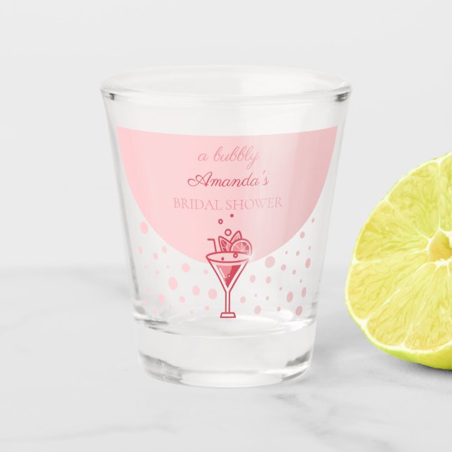 Vaso De Chupito Burbujas en Rosa: Diversión Elegante y Bonita para (Anverso)