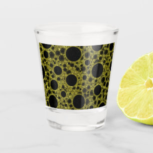 Vaso De Chupito Burbujas Espaciales - Brillo Dorado