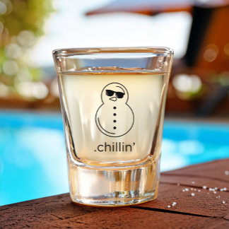 Vaso De Chupito Burlonamente humorístico parlanchín de Snowman Chi