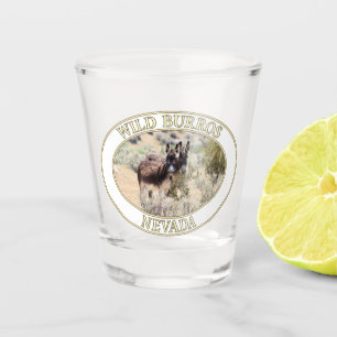 Vaso De Chupito Burros salvajes/burros de Nevada