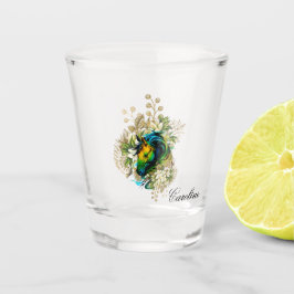 Vaso De Chupito Caballo colorido maravilloso con flores