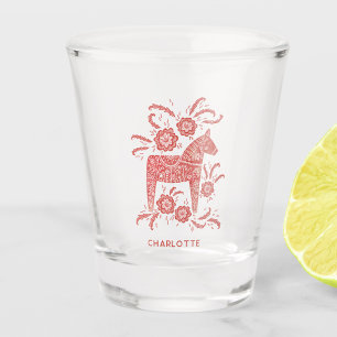 Vaso De Chupito Caballo de dala sueco personalizado