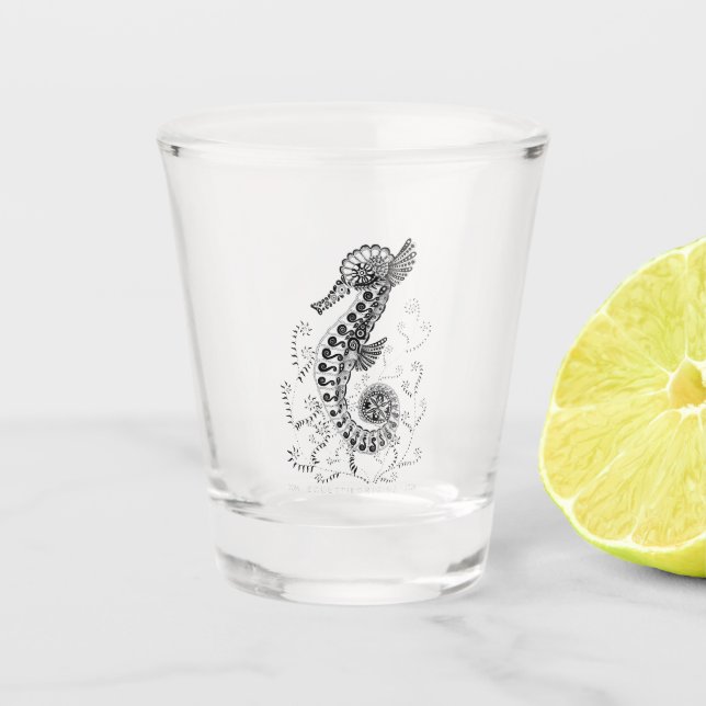 Vaso De Chupito Caballo de mar de 10 años (Anverso)