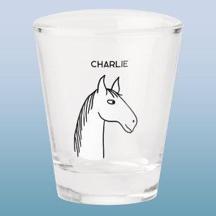 Vaso De Chupito Caballo divertido personalizado