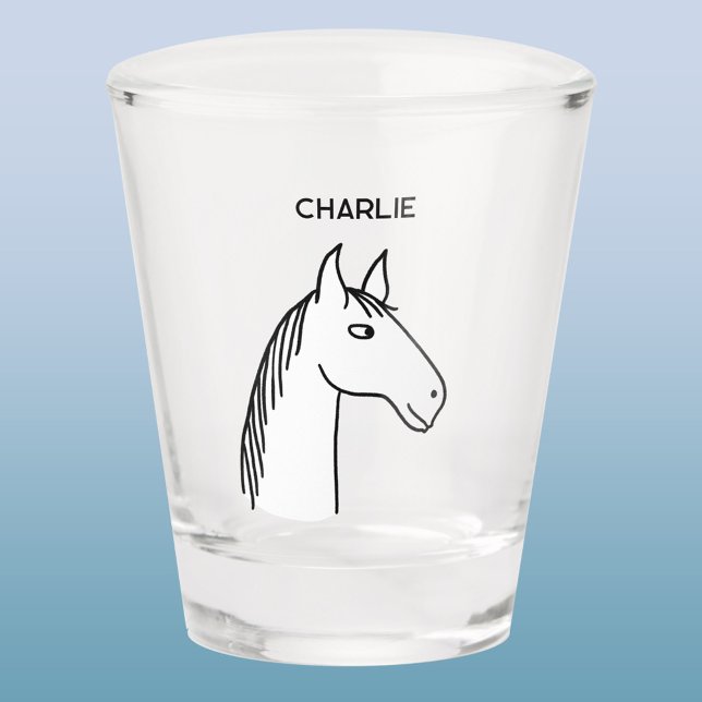Vaso De Chupito Caballo divertido personalizado (Fun Horse personalized shot glass)