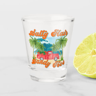 Vaso De Chupito Cabello salado, sandy dedos Camión tropical y pl