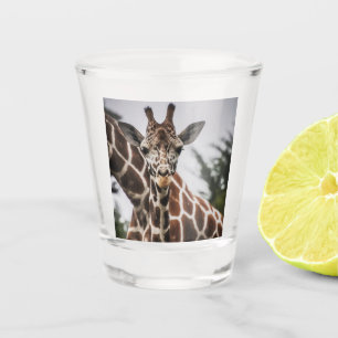 Vaso De Chupito Cabeza de jirafa Piel de piel de animal africano