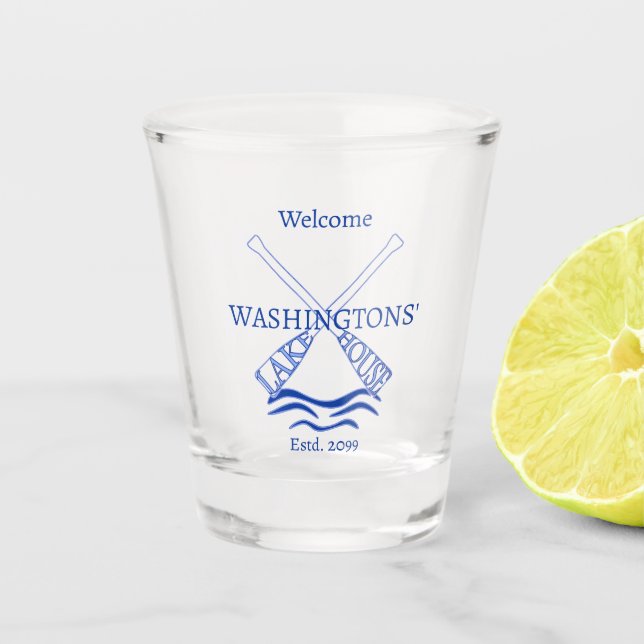 Vaso De Chupito Cabina de cabaña Lake House Drinkware (Anverso)