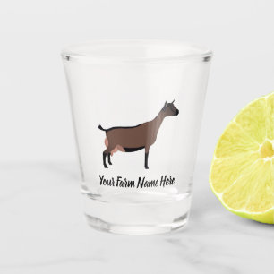 Vaso De Chupito Cabra lechera Oberhasli personalizada