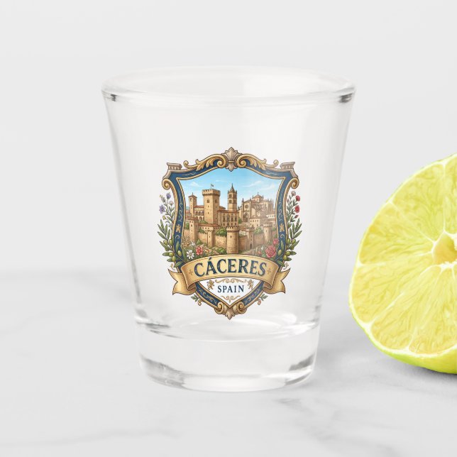 Vaso De Chupito Cáceres España (Anverso)