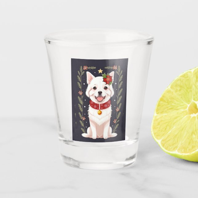Vaso De Chupito Cachorro de vacaciones (Anverso)