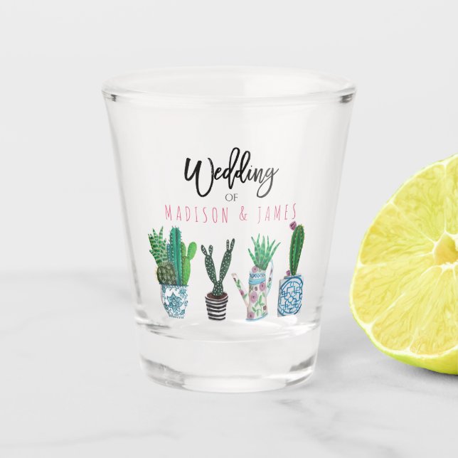 Vaso De Chupito Cactus Succulent | Fiesta Fiesta | BODA | (Anverso)